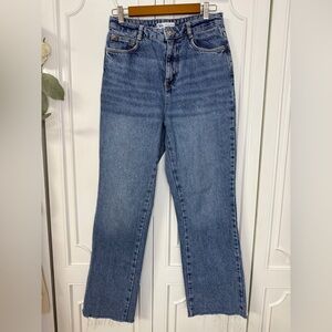 Zara Mid-Blue Straight-Leg Jeans